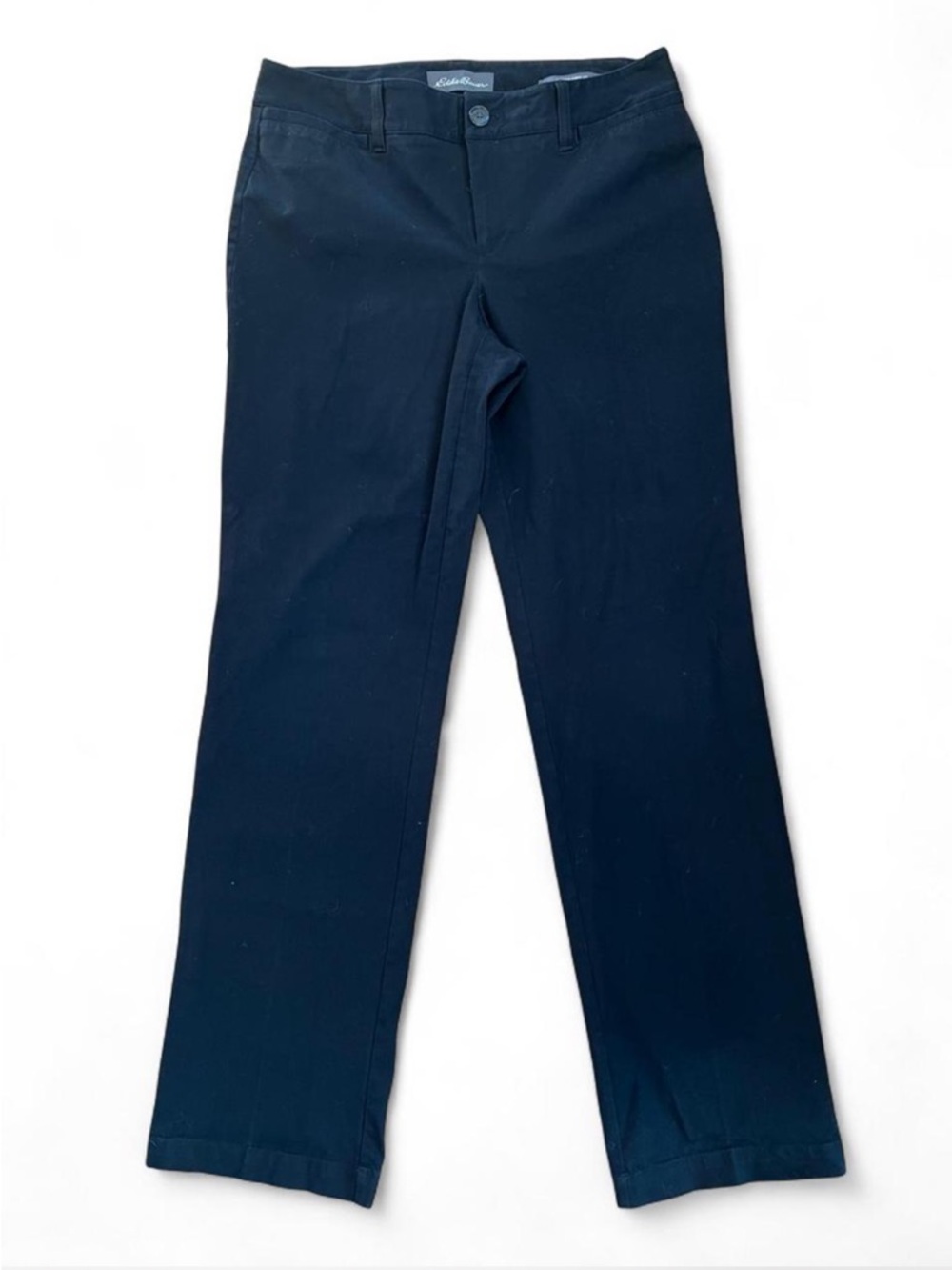 Eddie Bauer Women’s Black Straight Leg Twill Pants Size 10 Tall